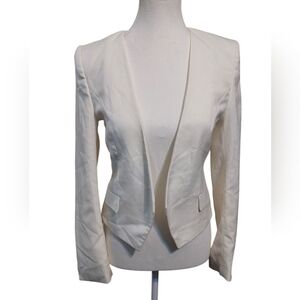 H&M Cropped White Blazer Size 4